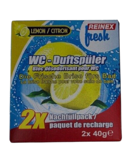 REINEX WC-DUFTSPÜLER Nachfüllpackung, 2x 40 g