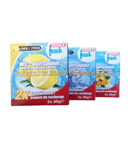 REINEX WC-DUFTSPÜLER Nachfüllpackung, 2x 40 g