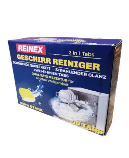 REINEX Geschirr Reiniger Tabs 2in1 40 Stk.