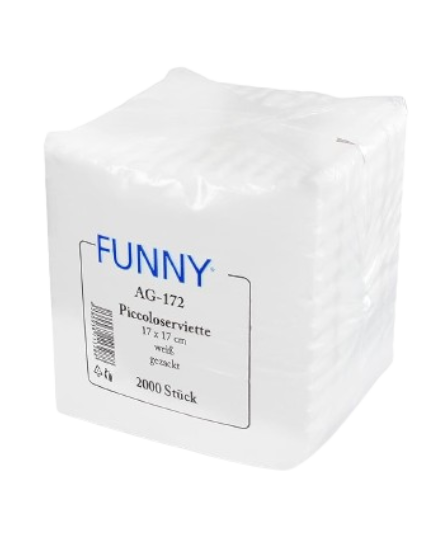 Servietten 1 lagig 17 x 17 cm weiß 2000 Stk.