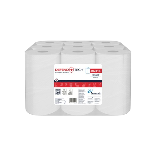 Papernet Wisch-/Handtuchrollen 2 lagig weiß M1 9 Ro.