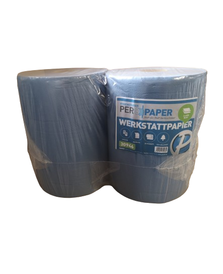 Peropaper Werkstatt Papier 2 lagig blau B 38 cm 2 Ro.