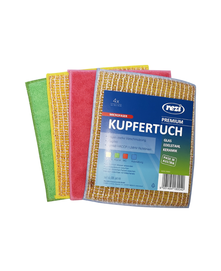 Mikrofaser Kupfertuch Premium ca. 16 x 19 cm 4 Stk.