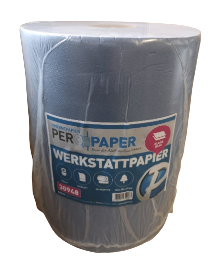 Peropaper Werkstatt Papier 3 lagig blau B  38 cm 1 Ro.