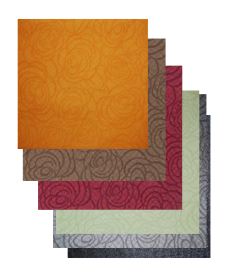 Airlaid Serviette Roses 40 x 40 cm 1/4 Falz, 50 Stk.