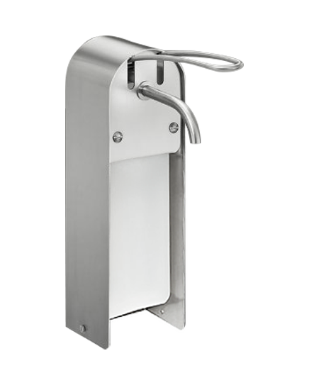 Seifen-/Desinfektionsmittelspender Edelstahl mit Armhebel