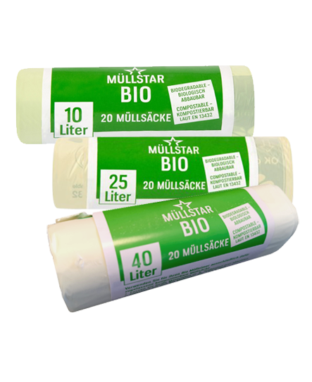 Bio Müllsäcke grün, 20 Stk.