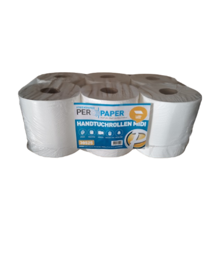 Peropaper Handtuchrolle MIDI 1 lagig 6 Ro.