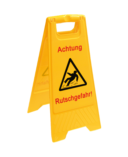 Warnschild gelb Höhe 57 cm Achtung Rutschgefahr